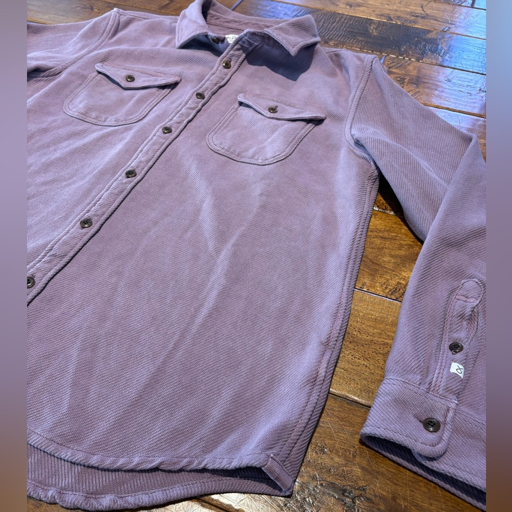 Outerknown Lavender Casual Button Down Blanket Sh… - image 4